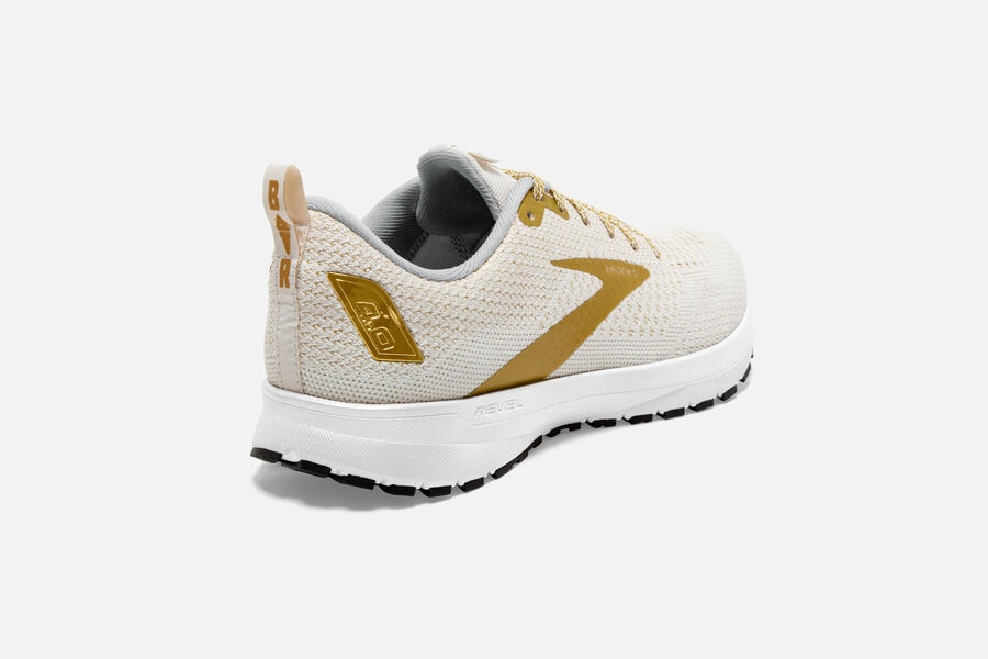 Brooks Israel Revel 4 Road Running Shoes Womens - White/Gold - BEJ-157024